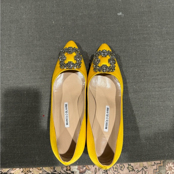 Manolo Blahnik Hangisi Satin Heels - Picture 2 of 9